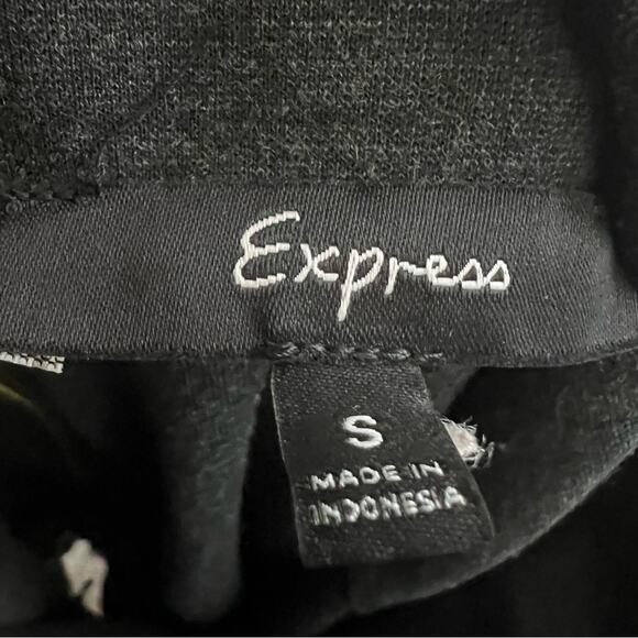 Express Cowl Neck Black Cap Sleeve Dress with back Zip small - Picture 4 of 7